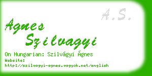 agnes szilvagyi business card